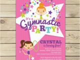 Free Printable Gymnastics Birthday Invitations Gymnastics Birthday Invitation Printable Gymnastics