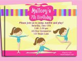 Free Printable Gymnastics Birthday Invitations Gymnastics Invitation Printable or Printed with Free Shipping