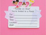 Free Printable Gymnastics Birthday Invitations Gymnastics Party Invitation Template Free