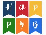 Free Printable Happy Birthday Banner Black and White Happy Birthday Banner Free Printable Paper Trail Design