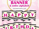 Free Printable Happy Birthday Banner Letters Free Printable Happy Birthday Banner and Alphabet Six