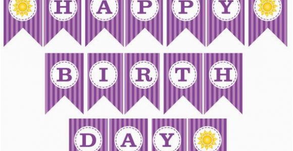 Free Printable Happy Birthday Banner Letters Pdf Rapunzel Birthday Printable Quot Happy Birthday Quot Banner