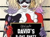 Free Printable Harley Quinn Birthday Invitations Harley Quinn Custom Digital Printable Birthday Party