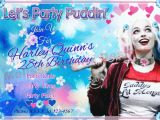 Free Printable Harley Quinn Birthday Invitations Harley Quinn Party Invitation Digital File Customized Party