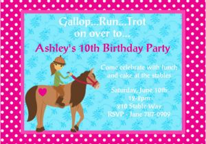 Free Printable Horse Birthday Party Invitations 4 Fancy Free Printable Horse Birthday Party Invitations