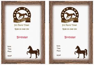 Free Printable Horse Birthday Party Invitations Free Printable Horse Birthday Invitation