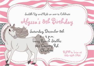 Free Printable Horse Birthday Party Invitations Free Printable Horse Birthday Party Invitations