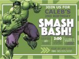 Free Printable Hulk Birthday Invitations Digital Incredible Hulk Birthday Invitation