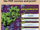 Free Printable Hulk Birthday Invitations Free Printable Incredible Hulk Birthday Invitation