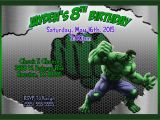 Free Printable Hulk Birthday Invitations Hulk Birthday Invitation Kustom Kreations