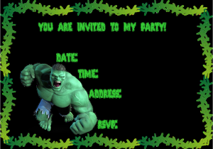 Free Printable Hulk Birthday Invitations Ideias Para Festa Infantil Do Incrivel Hulk Festa De