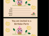 Free Printable Invitations Birthday Party Free Printable Owl Birthday Party Invitations