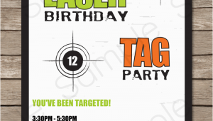 Free Printable Laser Tag Birthday Invitations Free Printable Laser Tag Birthday Party Invitations