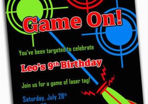 Free Printable Laser Tag Birthday Invitations Laser Tag Party Invitation Printable Digital File by Khudd