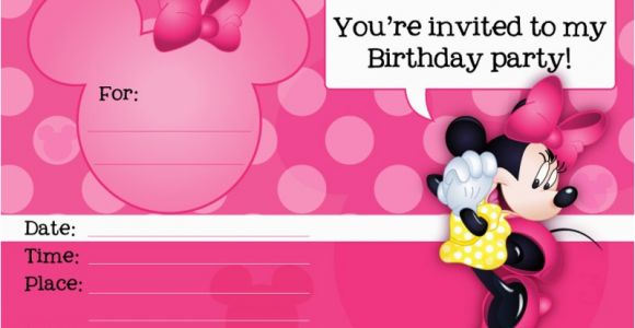 Free Printable Minnie Mouse 1st Birthday Invitations Minnie Mouse Free Printable Invitation Templates