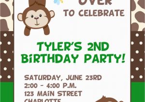 Free Printable Monkey Birthday Invitations Lovely Printable Monkey Template In Awesome Birthday 1954