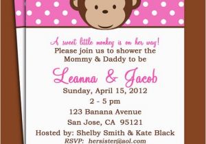 Free Printable Monkey Birthday Invitations Monkey Girl Invitation Printable or Printed with Free