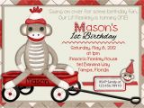 Free Printable Monkey Birthday Invitations sock Monkey Birthday Invitation Printable and Custom