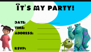 Free Printable Monsters Inc Birthday Invitations Monster Birthday Invitations Ideas Bagvania Free