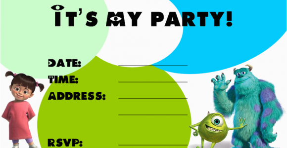 Free Printable Monsters Inc Birthday Invitations Monster Birthday Invitations Ideas Bagvania Free