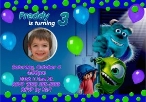 Free Printable Monsters Inc Birthday Invitations Monsters Inc 2 University Birthday Invitation Kustom