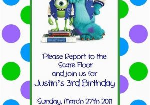 Free Printable Monsters Inc Birthday Invitations Monsters Inc Birthday Invitations Template Resume Builder