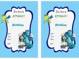 Free Printable Monsters Inc Birthday Invitations Monsters University Birthday Invitations Birthday Printable