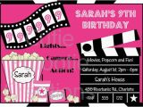 Free Printable Movie themed Birthday Invitations Free Printable Birthday Invitations Movie theme Www