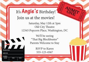 Free Printable Movie themed Birthday Invitations Movie Invitation Printable Google Search Drive In