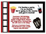 Free Printable Movie themed Birthday Invitations Movie Invitations Template Resume Builder