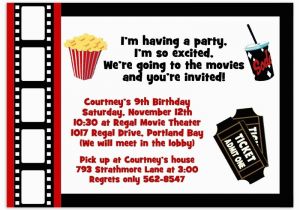 Free Printable Movie themed Birthday Invitations Movie Invitations Template Resume Builder