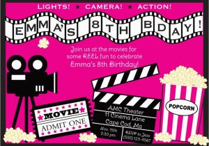 Free Printable Movie themed Birthday Invitations Movie Invitations Template Resume Builder