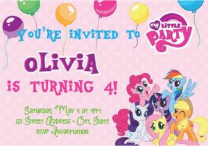 Free Printable My Little Pony Birthday Invitations My Little Pony Birthday Party Invitations Free Printable