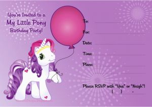 Free Printable My Little Pony Birthday Invitations My Little Pony Invitation Free Printable