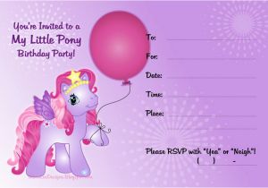 Free Printable My Little Pony Birthday Invitations My Little Pony Invitation Free Printable