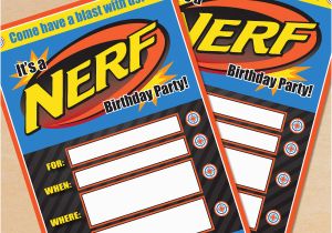 Free Printable Nerf Birthday Party Invitations Free Printable Nerf Birthday Invitation
