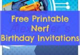 Free Printable Nerf Birthday Party Invitations Free Printable Nerf Birthday Invitations Birthday Buzzin