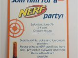 Free Printable Nerf Birthday Party Invitations Nerf Birthday Party Invitation Inspired by Hue