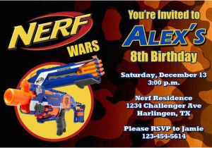 Free Printable Nerf Birthday Party Invitations Nerf Invitations by General Prints