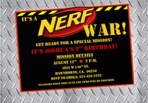 Free Printable Nerf Birthday Party Invitations Nerf Party Invitations Nerf Birthday Invitations Nerf Bday