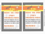 Free Printable Nerf Birthday Party Invitations Nerf Party Invitations Template Budget Template Free