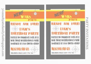 Free Printable Nerf Birthday Party Invitations Nerf Party Invitations Template Budget Template Free