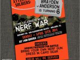 Free Printable Nerf Birthday Party Invitations Nerf War Boys Camo Birthday Party Invitation Printable