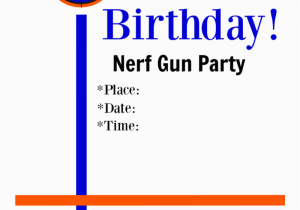 Free Printable Nerf Birthday Party Invitations Right On Target Nerf Gun Party Fun Squared