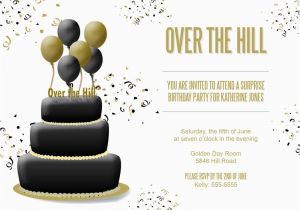 Free Printable Over the Hill Birthday Cards Over the Hill Birthday Invitations Dolanpedia