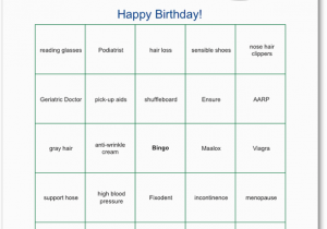 Free Printable Over the Hill Birthday Cards Printable Over the Hill Bingo Funsational Com 40th
