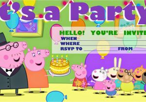 Free Printable Peppa Pig Birthday Invitations Invitations for Sleepover Party