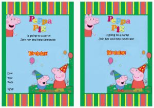 Free Printable Peppa Pig Birthday Invitations Peppa Pig Birthday Invitations Birthday Printable