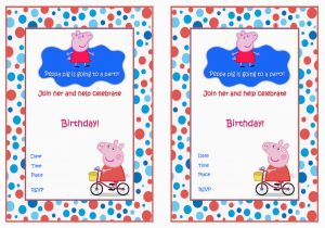 Free Printable Peppa Pig Birthday Invitations Peppa Pig Birthday Invitations Birthday Printable