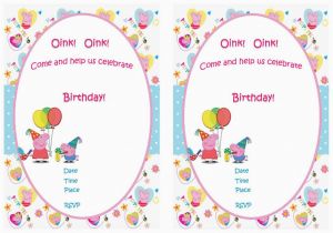 Free Printable Peppa Pig Birthday Invitations Peppa Pig Birthday Invitations Birthday Printable